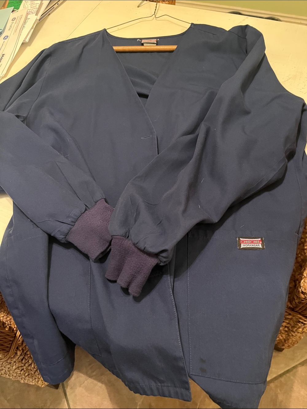 Cherokee  Navy Scrub Jacket